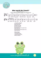 Vorschau - Arbeitsblätter - MUSIKPAKET mit Noten & MP3s - Was macht der Frosch? - Seite 1