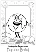 Vorschau - Mal- und Bastelvorlagen - Ausmalbilder & Ausmalkarten: Tag der Erde / Earth Day - Seite 2