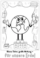 Vorschau - Mal- und Bastelvorlagen - Ausmalbilder & Ausmalkarten: Tag der Erde / Earth Day - Seite 3