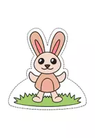 Vorschau - Mal- und Bastelvorlagen - Jonglierender Osterhase - Bastelvorlage - Seite 2