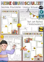 Vorschau - Arbeitsblätter - Meine Grundschulzeit – Sketchnotes / kreative Reflexionsblätter (Erinnerungen) - Deckblatt