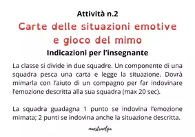 anteprima - Materiale di supporto/inclusione - Carte delle situazioni emotive e gioco del mimo - Pagina 1