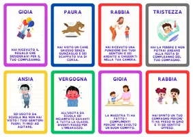 anteprima - Materiale di supporto/inclusione - Carte delle situazioni emotive e gioco del mimo - Pagina 2
