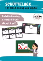 Vorschau - Präsentationen/Tafelbilder - Schüttelbox, Tafelbild, analog/digital, 1. Klasse, Mathe - Deckblatt