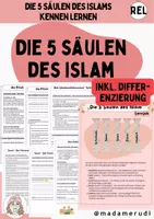 Vorschau - Unterrichtsreihen - Die 5 Säulen des Islam - Deckblatt