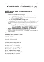 Vorschau - Arbeitsblätter - differenzierte Klassenarbeit Großstadtlyrik mit EWH - Seite 2