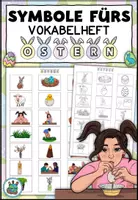 Vorschau - selbst erstellte Cliparts/Grafiken - Symbole fürs Vokabelheft "Ostern" DaZ / DaF / Deutsch - Deckblatt