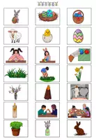 Vorschau - selbst erstellte Cliparts/Grafiken - Symbole fürs Vokabelheft "Ostern" DaZ / DaF / Deutsch - Seite 1