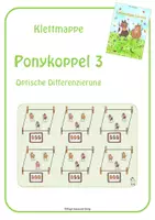Vorschau - Fördermaterial/Inklusion - Klettmappe "Ponykoppel 3" - optische Differenzierung - Deckblatt