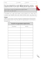 Vorschau - Arbeitsblätter - Eigenschaften von Märchenfiguren - Adjektive - Seite 1