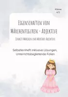 Vorschau - Arbeitsblätter - Eigenschaften von Märchenfiguren - Adjektive - Deckblatt