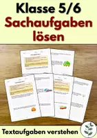 Vorschau - Arbeitsblätter - Sachaufgaben lösen - Klasse 5 und 6 - alle Grundrechenarten - Deckblatt