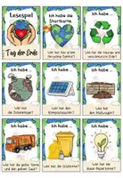 Vorschau - Spiele - Tag der Erde & Earth Day | Lesespiel: Ich habe – Wer hat? | Grundschule - Seite 1