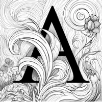 Vorschau - Mal- und Bastelvorlagen - ABC Buchstaben Ausmalbilder (Malvorlagen Impressionismus) inkl. Stundenentwurf (PDF) - Seite 1