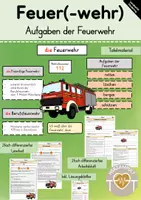 Vorschau - Stundenentwürfe - Feuer - Aufgaben der Feuerwehr (7. Stunde) - Deckblatt