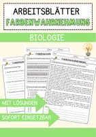 Vorschau - Arbeitsblätter - Farbenwahrnehmung Biologie Arbeitsblätter mit Lösungen Lesetext - Deckblatt