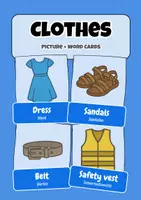 Vorschau - Bildkarten - Clothes | Flashcards - Deckblatt