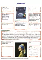 Vorschau - Arbeitsblätter - Jan Vermeer - Steckbrief - Seite 2