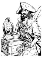 Vorschau - Mal- und Bastelvorlagen - Ausmalbild Piraten Kunst Piratenschiff Ausmalbilder ausmalen Lückenfüller - Seite 2