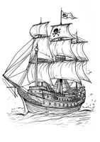 Vorschau - Mal- und Bastelvorlagen - Ausmalbild Piraten Kunst Piratenschiff Ausmalbilder ausmalen Lückenfüller - Seite 3