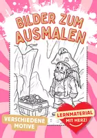 Vorschau - Mal- und Bastelvorlagen - Ausmalbilder Piraten - Deckblatt