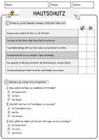 Vorschau - Arbeitsblätter - Hautschutz Biologie Arbeitsblätter mit Lösungen Lesetext - Seite 2