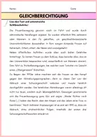 Vorschau - Arbeitsblätter - Die Gleichberechtigung der Frau: Überblick - Seite 2