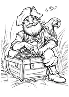 Vorschau - Arbeitsblätter - Piratenschatz Kunst Ausmalbilder Piraten Schatzkarte ausmalen Zwischendurch-1 - Seite 3