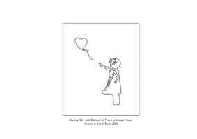 Vorschau - Mal- und Bastelvorlagen - Banksy Ausmalbild - Seite 2