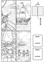 Vorschau - Arbeitsblätter - Lesezeichen Piratenschiff Buchzeichen Piraten Kunst basteln Ausmalbilder - Seite 3