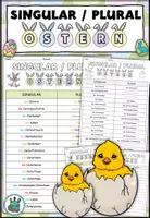 Vorschau - Arbeitsblätter - Singular Plural "Ostern" DaZ / DaF / Deutsch - Deckblatt