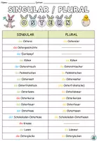Vorschau - Arbeitsblätter - Singular Plural "Ostern" DaZ / DaF / Deutsch - Seite 1