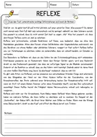 Vorschau - Arbeitsblätter - Reflexe Biologie Arbeitsblätter mit Lösungen Lesetext - Seite 1
