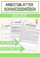 Vorschau - Arbeitsblätter - Schweissdruesen Biologie Arbeitsblätter mit Lösungen Lesetext - Deckblatt