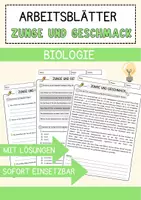 Vorschau - Arbeitsblätter - Zunge und Geschmack Biologie Arbeitsblätter mit Lösungen Lesetext - Deckblatt