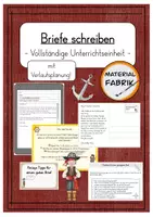Vorschau - Unterrichtsreihen - Briefe schreiben - Unterrichtseinheit mit Verlaufsplanung - Deckblatt