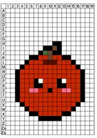 Vorschau - Mal- und Bastelvorlagen - Pixelkunst Freche Früchtchen, Kunst Grundschule - Seite 2