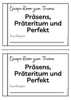 Vorschau - Stationenlernen - Escape Room - Präsens, Präteritum und Perfekt (Zeitform des Verbs) - Seite 2