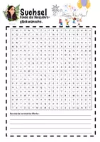 Vorschau - Mal- und Bastelvorlagen - Suchsel Neujahr _ Silvester - Deckblatt