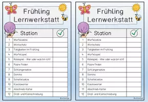 Vorschau - Stationenlernen - FRÜHLING / Lernwerkstatt (DaZ) - Seite 1