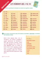Vista previa - Hojas de trabajo - LOS NÚMEROS en ESPAÑOL 0-100 (fichas de trabajo) - página 3