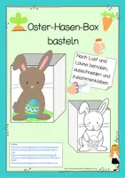 Vorschau - Mal- und Bastelvorlagen - Oster-Hasen-Box Bastelvorlage #homeschooling - Deckblatt