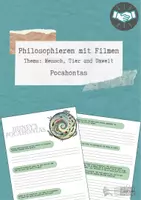 Vorschau - Arbeitsblätter - philosophieren mit Filmen Pocahontas - Deckblatt