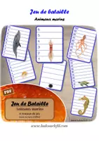 Aperçu - Jeux - Jeu de bataille - Animaux marins - Page de couverture