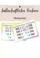 Vorschau - Poster - Merkposter halbschriftliches Rechnen - Deckblatt