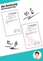 Vorschau - Arbeitsblätter - Zugspannung - Bremszug - Berechnung - Deckblatt