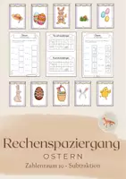 Vorschau - Arbeitsblätter - Rechenspaziergang: Ostern - 1. Klasse - Subtraktion ZR10 - Deckblatt