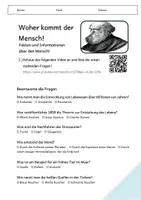 Vorschau - Arbeitsblätter - Fragen zum Video: Die Evolution (des Menschen) - Deckblatt