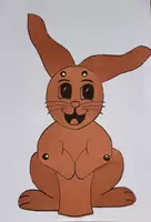 Vorschau - Mal- und Bastelvorlagen - Hoppelhase mit beweglichen Ohren und/oder Beinen - Seite 1