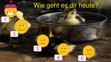 Vorschau - Präsentationen/Tafelbilder - Der erste online Unterricht-First session Deutsch - Deckblatt